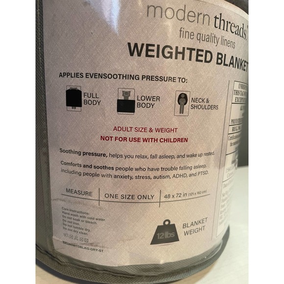 Modern Threads 12lb Weighted Blanket - Picture 3 of 4